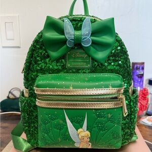 Disney Loungefly Tinker Bell Sequin Backpack